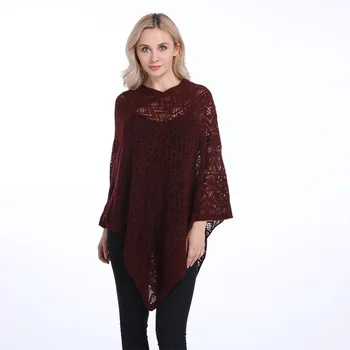 

Sexy Bikini Poncho Thin Sweater Plus Size Women Solid Hollow Out Cardigan Plus Size Pullovers Sweaters Cover Up