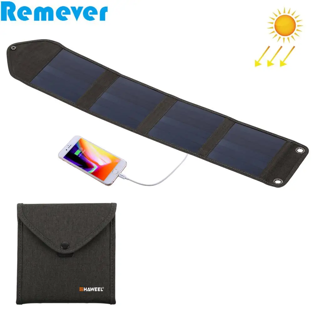 

Outdoor Traveling Portable Foldable 14W Solar Power Panel Bag with USB Charger QC3.0 Fast Charging for Mobile Phones Tablets