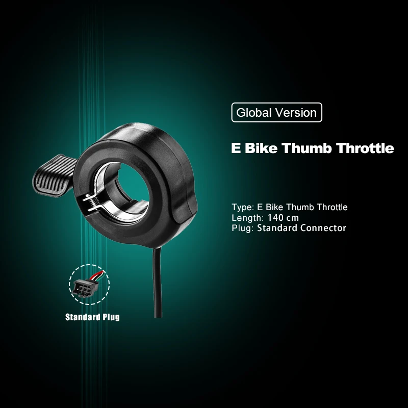 130X E‑bike Finger Throttle Waterproof Accelerator Right/Left Thumb Throttle Electric Bicycle Thumb Throttle Electric Bicycle Connector MAGT Thumb Throttle