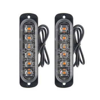 

4PCS 6LED Sync Feature Car Truck Emergency Beacon Warning Hazard Flash Strobe Light Surface Mount for Off-road Vehicle, ATVs