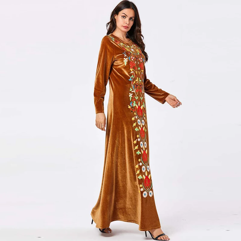 Vestidos Arabes Maxi abaya Турция мусульманский хиджаб длинное платье Caftan Дубай Кафтан Tesettur Elbise Оман одеяние мусульмане Longue