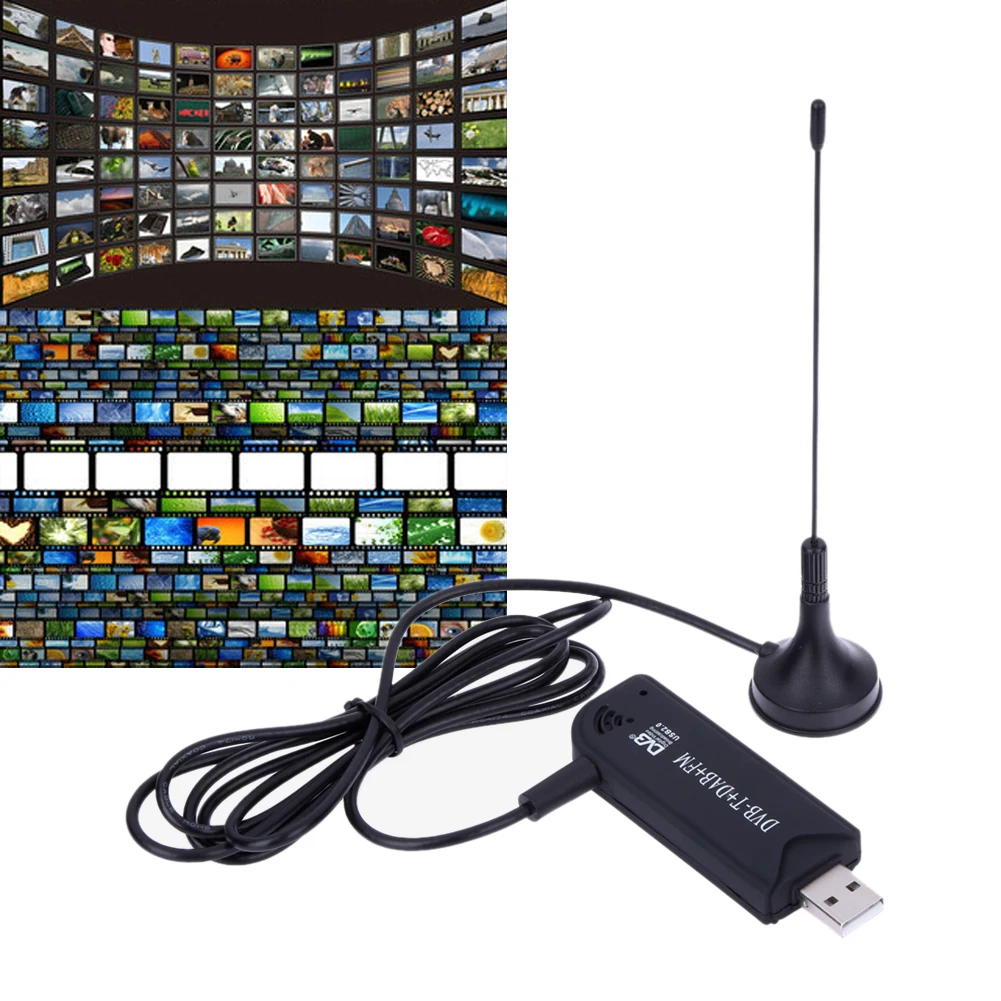 Tv Stick USB2.0 Digital DVB-T SDR+DAB+FM TV Tuner Receiver Stick RTL2832U+ FC0012 with Remote Control Tuner Recorder Quality new tv sticks