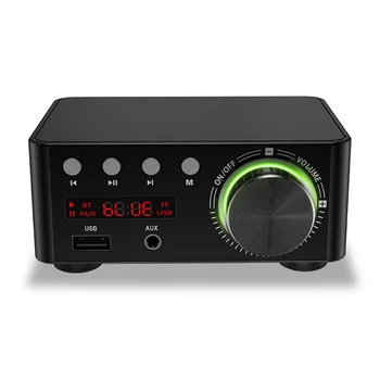 

Mini 50W *2 Mini Class D Stereo Bluetooth 5.0 TPA3116 Digital Power Amplifier TF 3.5mm USB Input Hifi Audio Home AMP For Mobile
