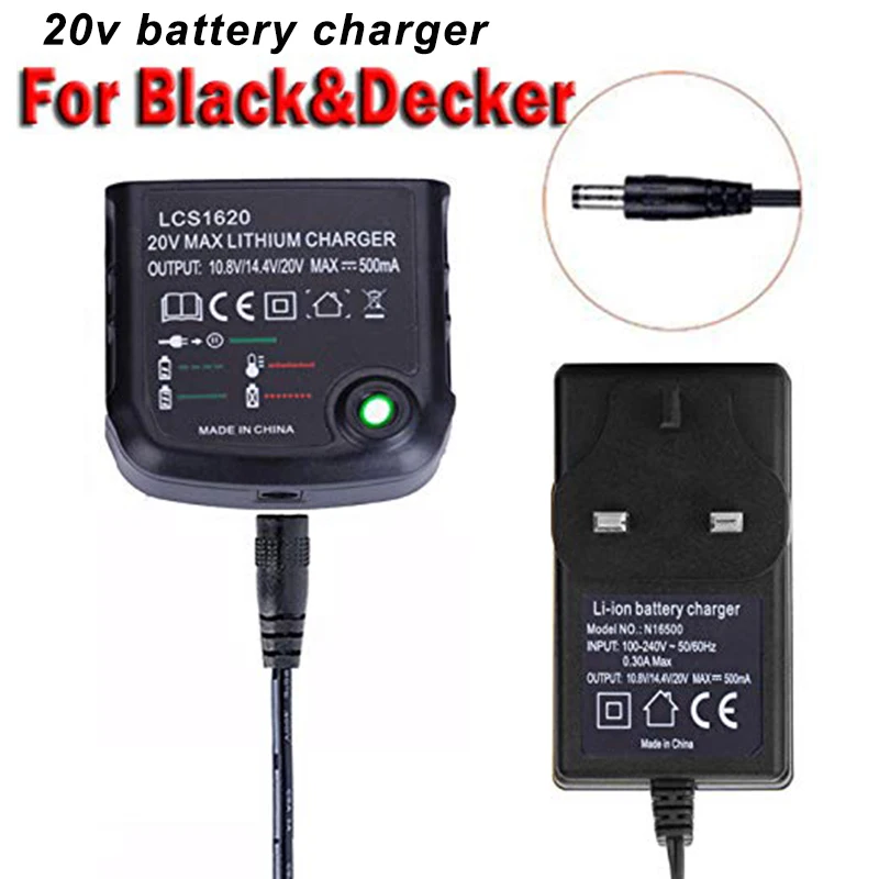 Адаптер зарядного устройства 3 в 1 для литиевых батарей Black & DECKER/PORTER 20 в/зарядный