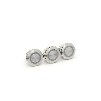

30mm 1NO 1NC Stainless Steel Waterproof Momentary Doorebll Horn LED Push Button Switch