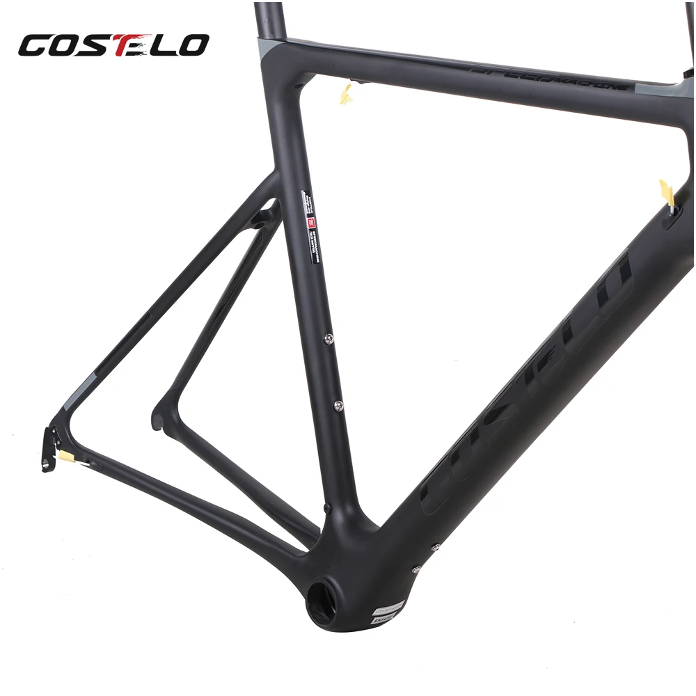 Sale 766g only disc Costelo Speedmachine 1.0 ultra light carbon fiber road bike frame bicycle bicicleta frame seatpost fork headset 3