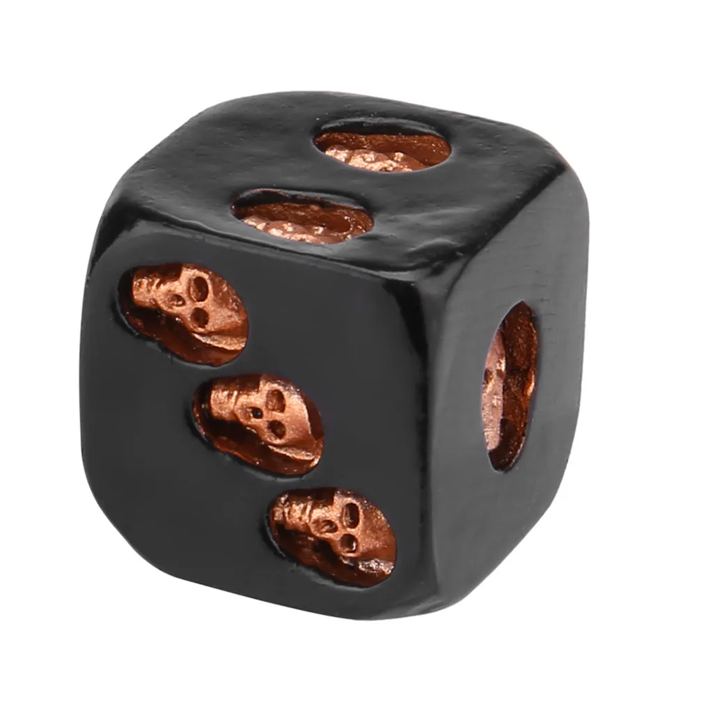 Новинка, Череп, игральные кости, 8x8 мм, набор из 5 предметов, черный цвет, с черепом, для игры в Вечерние игры, тщательно спроектированные Обучающие игрушки, горячая распродажа