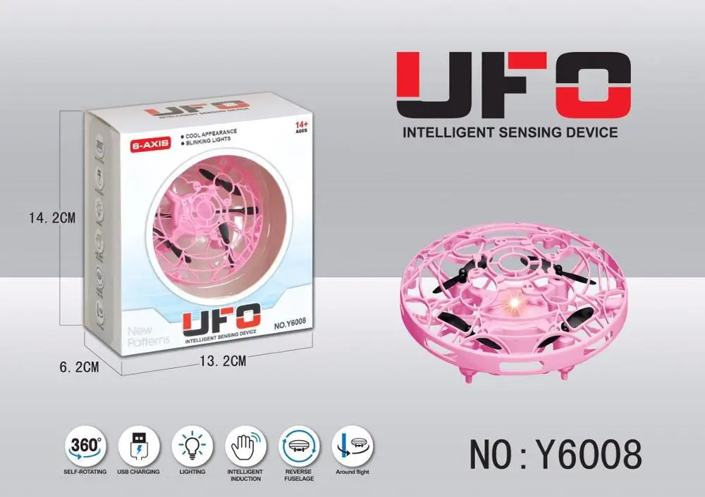 Mini UFO Drone Hand Operated RC Helicopter Quadrocopter Dron Infrared Induction Flying Ball Plane Kids Toys