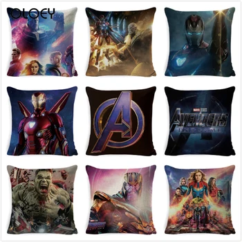 

Avengers Endgame Cushion Cover Pink Skin Peach Skin Cushion Cover Home Bedroom Hotel Car Seat Decorative Cushion Cover 45x45cm