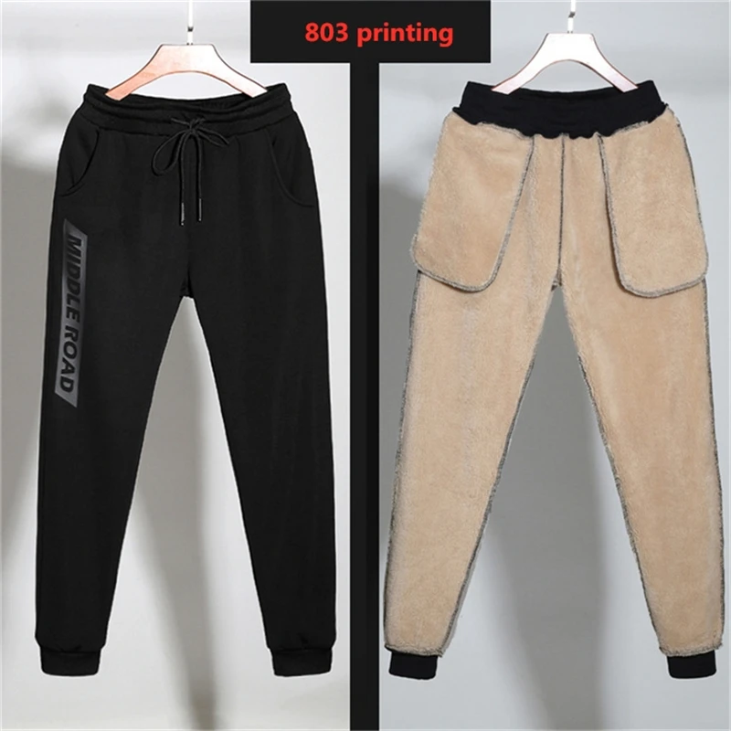 4XL 5XL 6XL 7XL 8XL размера плюс зимние мужские теплые тренировочные брюки модные утолщенные уличные Джоггеры мужские повседневные брюки бренд, DN803