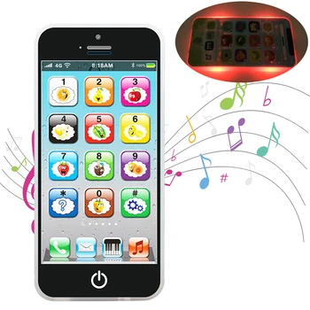 

Educational Toys Cellphone With LED Baby Kid Educational Phone English Learning Mobile Phone Toy For Baby Kids