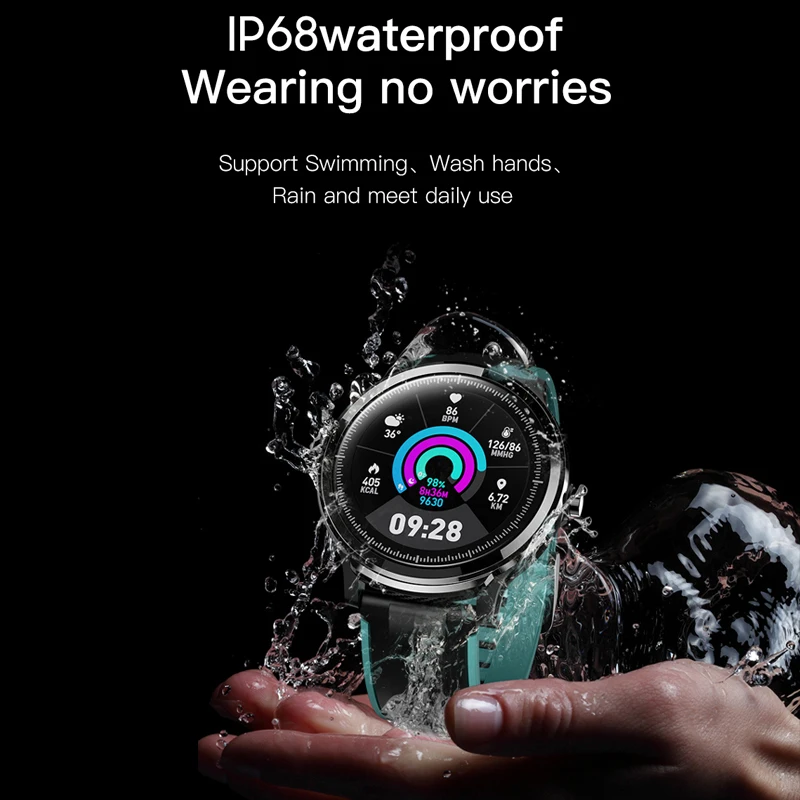  ESEED SN80 smart watch men IP68 waterproof 60days long standby 1.3 inch full touch screen Allloy ca - 4000288539172