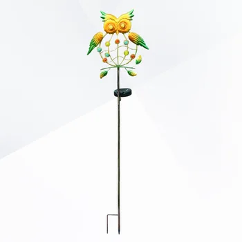 

1 pc Solar Powered Owl Lights Iron Decorative LED Outdoor Stake Light Lawn Lamp Decoration for Pathway Garden
