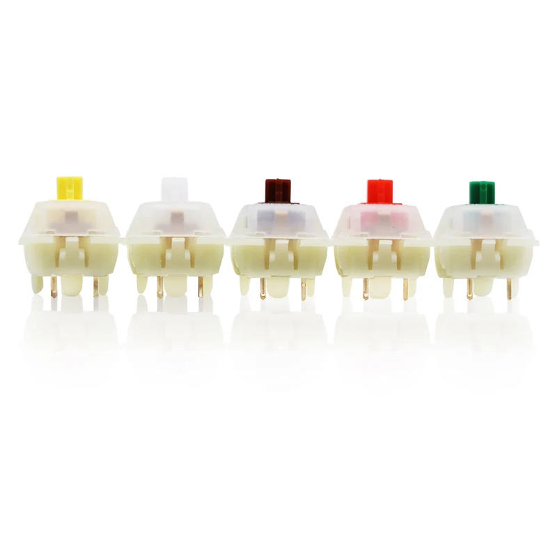 Gateron 5Pin молочный прозрачный 5pin переключатель для механической клавиатуры