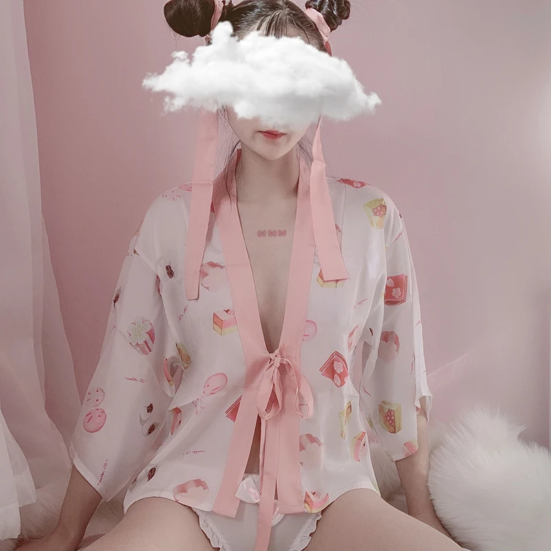 Сексуальный Кардиган Haori, шелковое кимоно, одежда для сна, юката для женщин, японская цветочная мода, яката, одежда для отдыха, ночная рубашка-кардиган