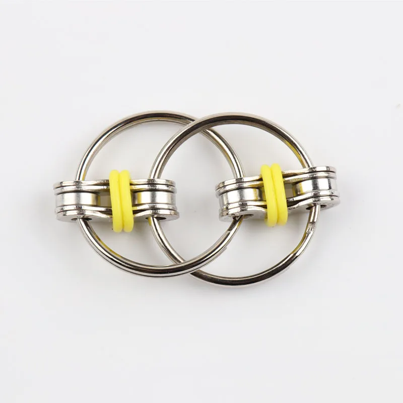 Autism Anti Stress Adult Fidget Toys Key Ring Hand Spinner Fidget Bearing Tri-Spinner EDC Toy Metal for Adult and Children