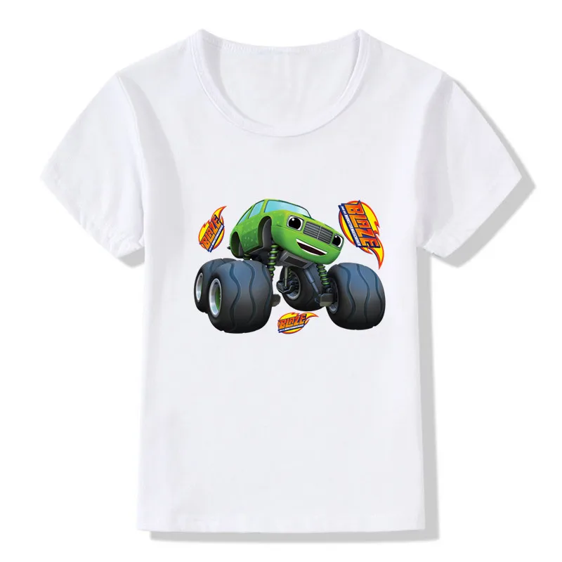 funny christmas shirts Blaze And The Monster Machines Cartoon Print Boys T-shirts Summer Cool Kids T shirt Toddler Baby Girls Clothes Children Tops T-Shirts hot T-Shirts
