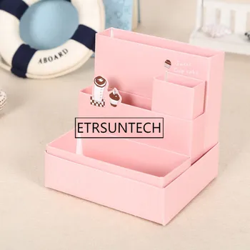 

100pcs DIY Paper Storage Box Cute Foldable Mini Desktop Case Colorful Eco Friendly Cosmetic Sundries Organizer