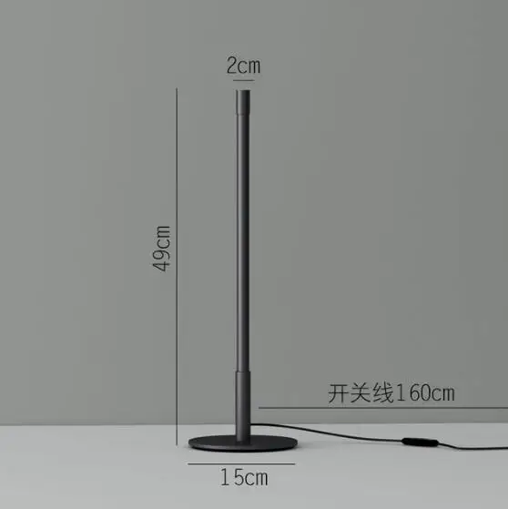 table lamp 7w Современный минималистичный светодиодный Напольная Лампа в скандинавском стиле, стоячие лампы для гостиной, черные алюминиевые светильники, светильник-подставка для салона - Цвет абажура: table lamp 7w