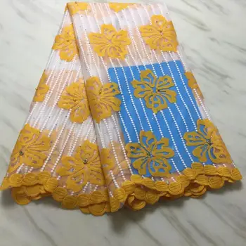 

Madison African Net Milk Silk Lace Sequins Embroiderd High Quality French Lace Fabric Nigerian Lace Fabric For Wedding