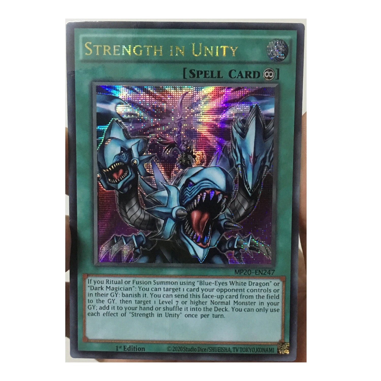 Yu Gi Oh Strength In unit MP20-EN247 English TCG DIY Toys Hobby Коллекционная игра аниме-открытки | Игрушки и