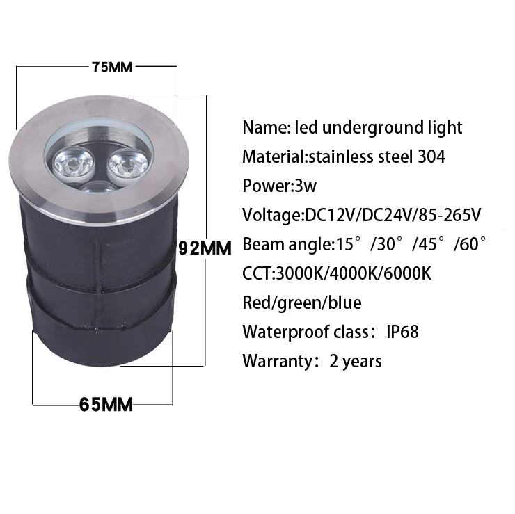 mini luz subterrânea de aço luz de para ambientes externos