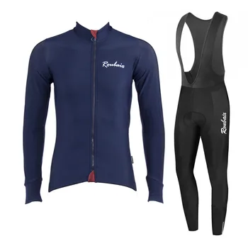 

Mens Lonf Cycling Jersey Set Thermal Fleece Cycling Clothing Winter Set Outdoor Bicycle Jacket Ropa Ciclismo MTB Bike Clothes