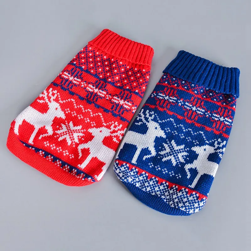 Одежда для домашних животных, осенне-зимний теплый свитер для собак, Рождественский свитер с лосем, Свитера для собак, одежда, теплое пальто, мультяшный XS-XXL на Рождество