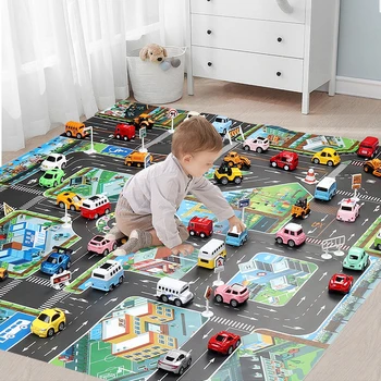 Baby Play Mat Road Carpet for Kids Cartoon Traffic Rug...