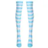 Long Stripe Adorable Anime Tight High Over Knee Pink Blue White For Women Girl Cosplay Student Kawaii Lolita Cotton Stockings ► Photo 3/6