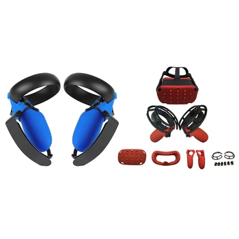 

1pcs Controller Grip Cover with Wrist Strap+Thumb Cover & 1 set Silicone Full Body Protective Cover Case Frame