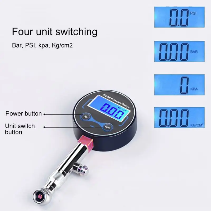 LCD Digital Tire Pressure Gauge 0-200PSI Car Tyre Air Pressure For Motorcycle Cars Truck Bicycle Motorbike Vehicle Tester
