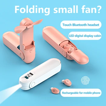 

2020 New Arrival F7 TWS Bluetooth 5.0 Earphone Sport With Fan In-ear Noise Reduction Wireless Headphones HiFi Waterproof Headset