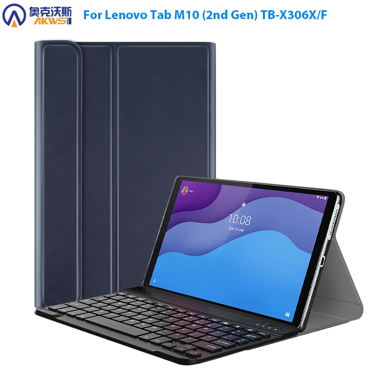 Мягкий чехол из ТПУ Для Lenovo Tab M10 HD 2 го поколения с клавиатурой TB X306 10 1 2020 подставка