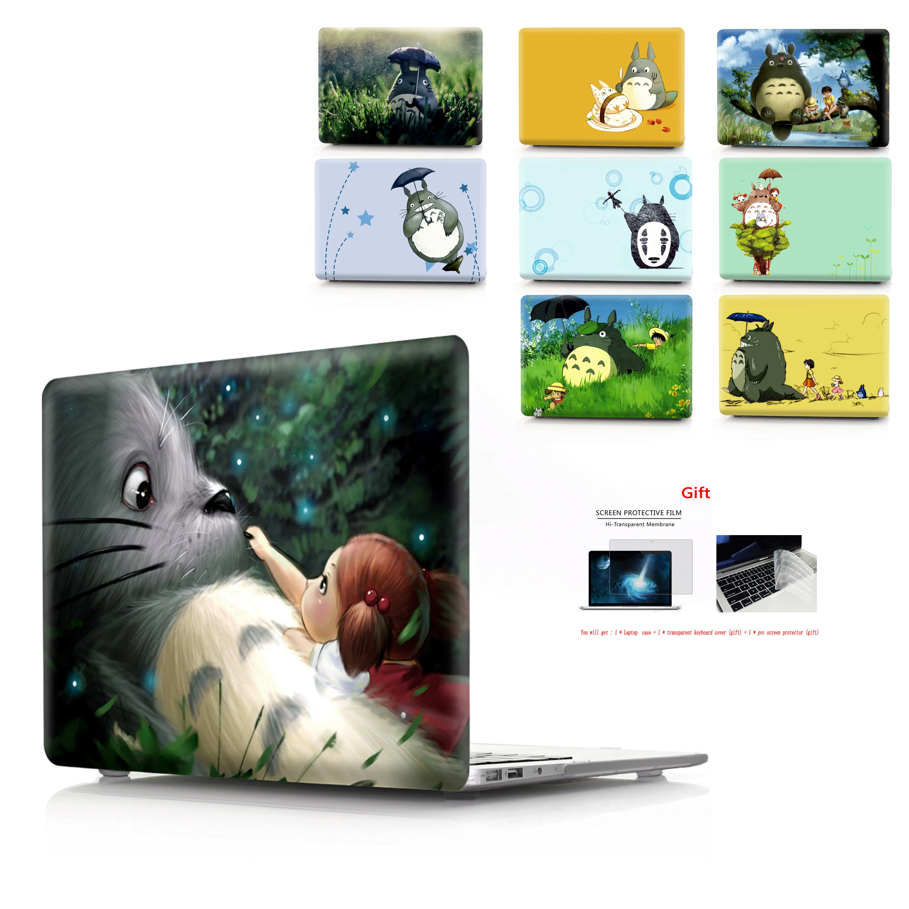 Корпус для ноутбука Totoro с цветным принтом Apple Macbook M1 Chip Air Pro Retina 11 12 13 15 16 A2337