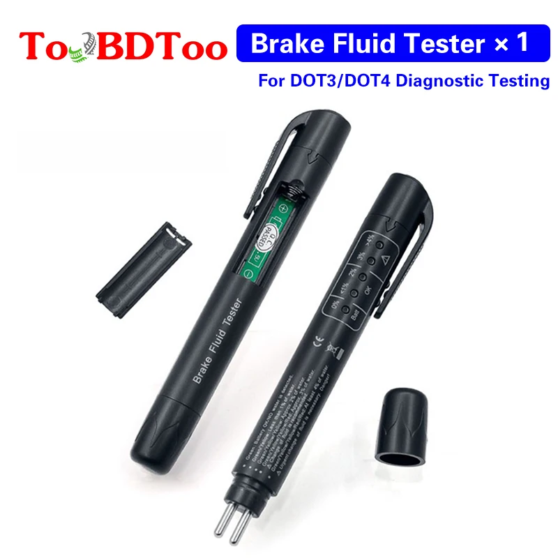 

Auto Car Tester Brake Fluid Tester Check Fluid Quality 5LED Indicator For DOT3/DOT4 Diagnostic Testing