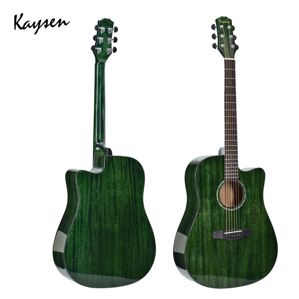 Акустическая гитара Kaysen 41 дюйм блестящая твердая из красного дерева 6 цветов