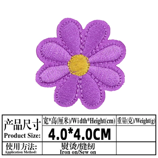 Flower Embroidered Patches for Clothing Thermoadhesive Badges Patch Thermal Stickers for Fabric Clothes Appliques Decoration 2247