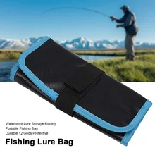 Сумка для рыбалки на открытом воздухе, портативный контейнер для снастей, 12 решеток, водонепроницаемые складные карманы для хранения приманки, долговечное защитное оборудование