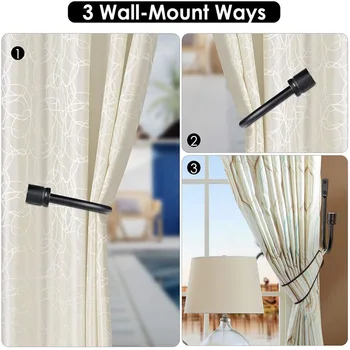 

Simple Buckle Ball Iron Clip Curtain Hold Backs U Shaped Home Practical Curtain Holdback Wall Tie Back Hook Hanger Holder