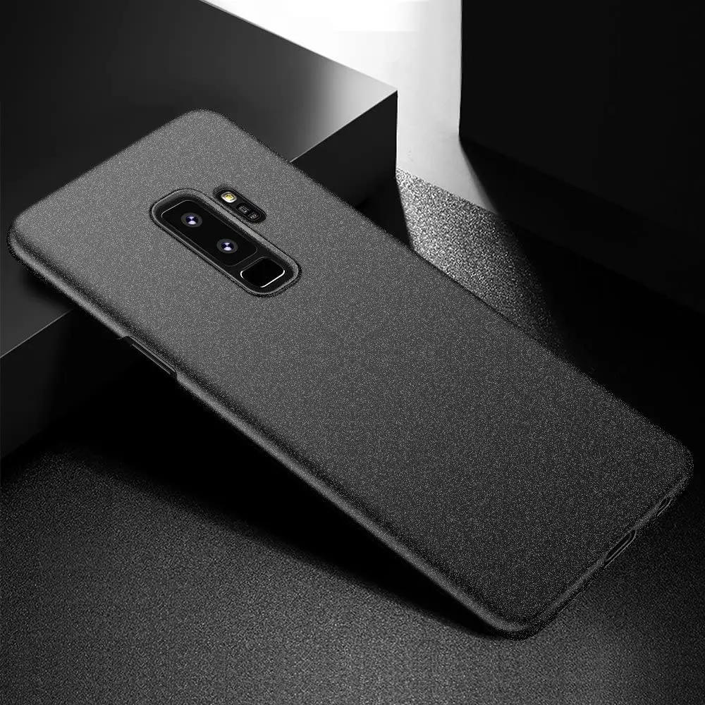 Super Luxury Matte Black Phone Cover - Premium Hard Slim PC Case