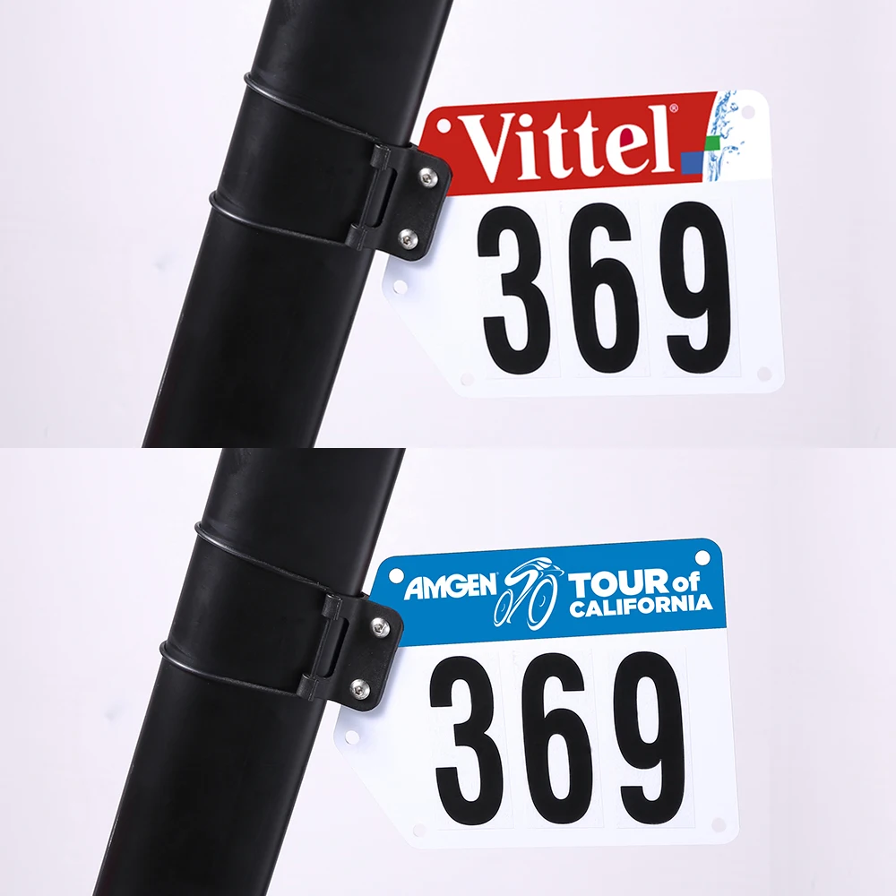 Support De Plaque D'immatriculation Pour Vélo De Course – Fixation Sous La Selle – En ABS Noir – Élastique Inclus