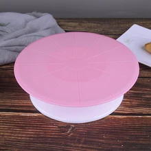 11 дюймов пластиковые инструменты для выпечки DIY кухонные вращающиеся съемные украшения круглые противоскользящие торты поворотный стол легко чистить роторная сковорода