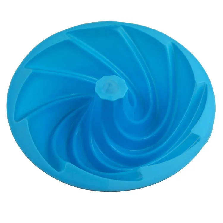 Large Spiral Shape Food Grade Silicone Bundt Cake Mold Pan 3d Fluted Cake Mould Form Bread Bakery Baking Tools Bakeware Mold