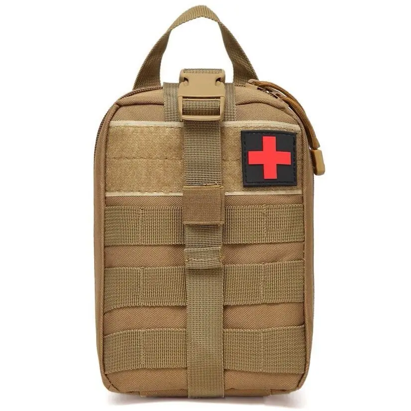 Molle медицинская сумка первой помощи Тактический Открытый аварийный выживания подсумок - Цвет: Coyote brown