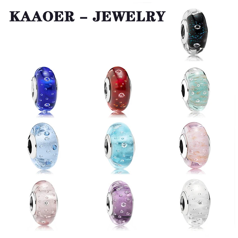 KAAOER чистый silver11 очаровательный Классический Стеклянный разноцветный Простой Модный шнур для женщин