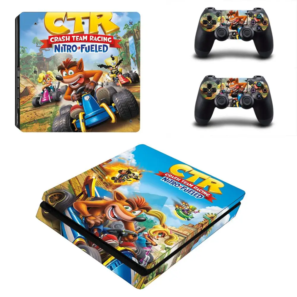 Crash Team Racing Nitro Fueled CTR виниловая наклейка защитная наклейка для Playstation 4 PS4 тонкая консоль и кожаная наклейка на контроллер