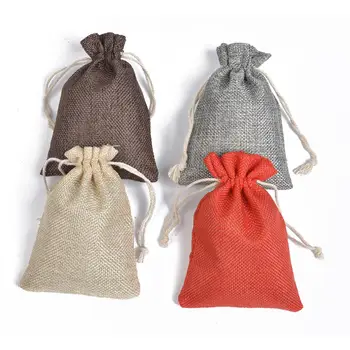 

Christmas Gift Bags Sack White Funny Bag Santa Gunny Bags Beautiful Pattern Xmas Decoration Father Kids Gift Jute Christmas Bag
