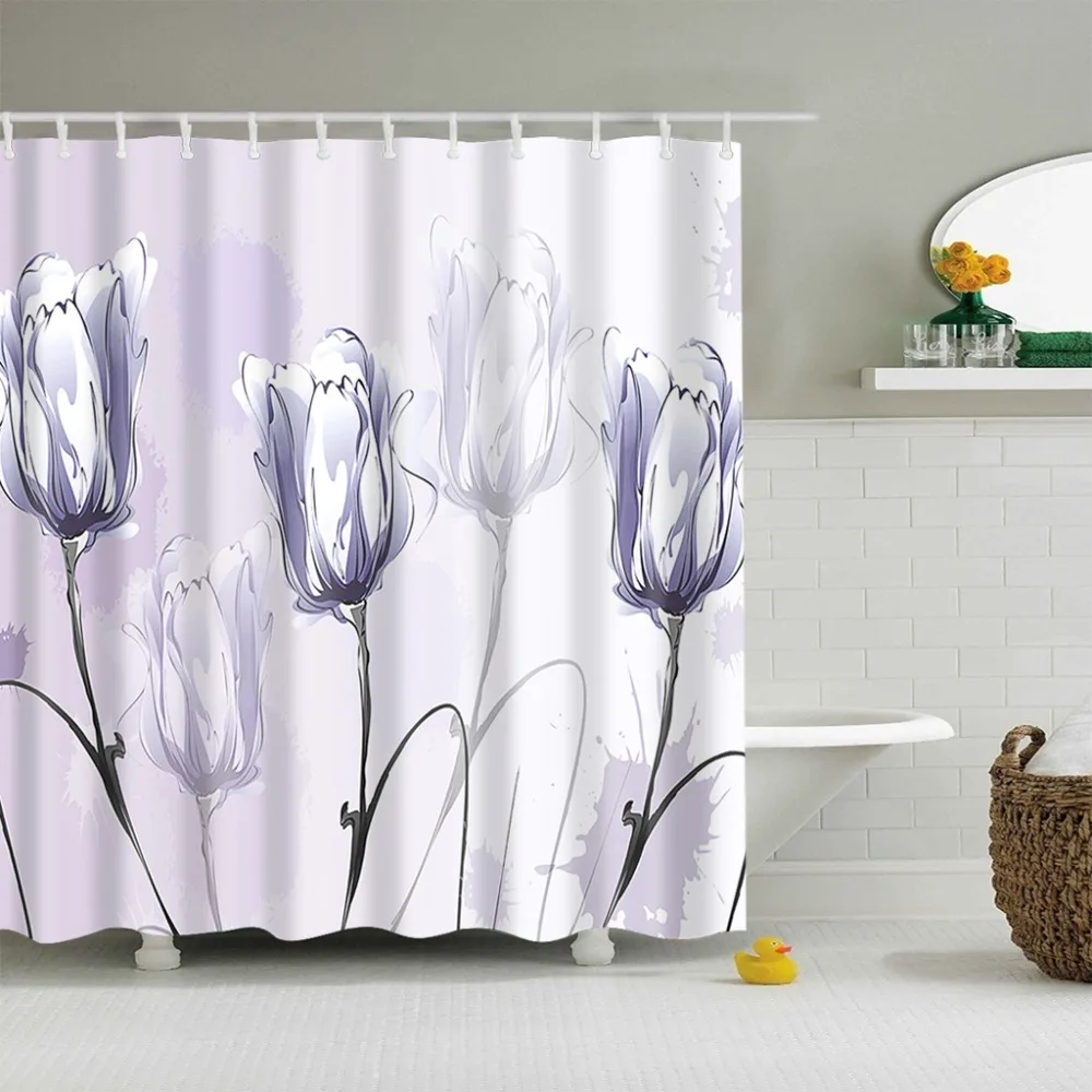 Домашний текстиль красивый цветок Одуванчик занавеска для душа s ванная комната занавеска ткань водонепроницаемый полиэстер Ванна Ducha с крючками