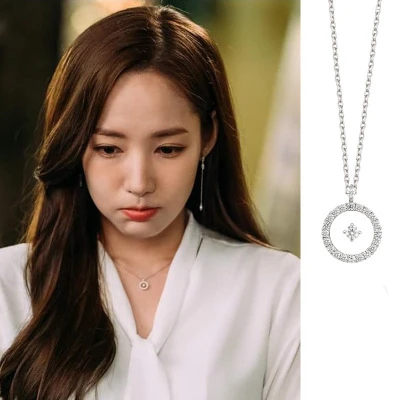 Ожерелье+ серьги парк мин юный йо на ТВ почему госстор Кинг драма корейская модная Ювелирная цепочка подарок на день Святого Валентина